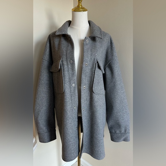 NWOT We The Free Gray Lola Shirt Jacket - XL - Picture 4 of 10